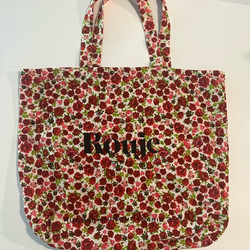Rouje Red and White Floral Tote